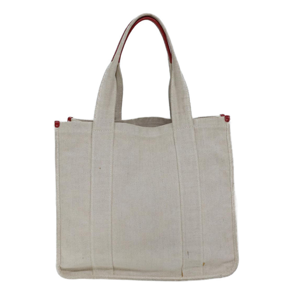 PRADA Tote Bag Canvas Beige ac2974