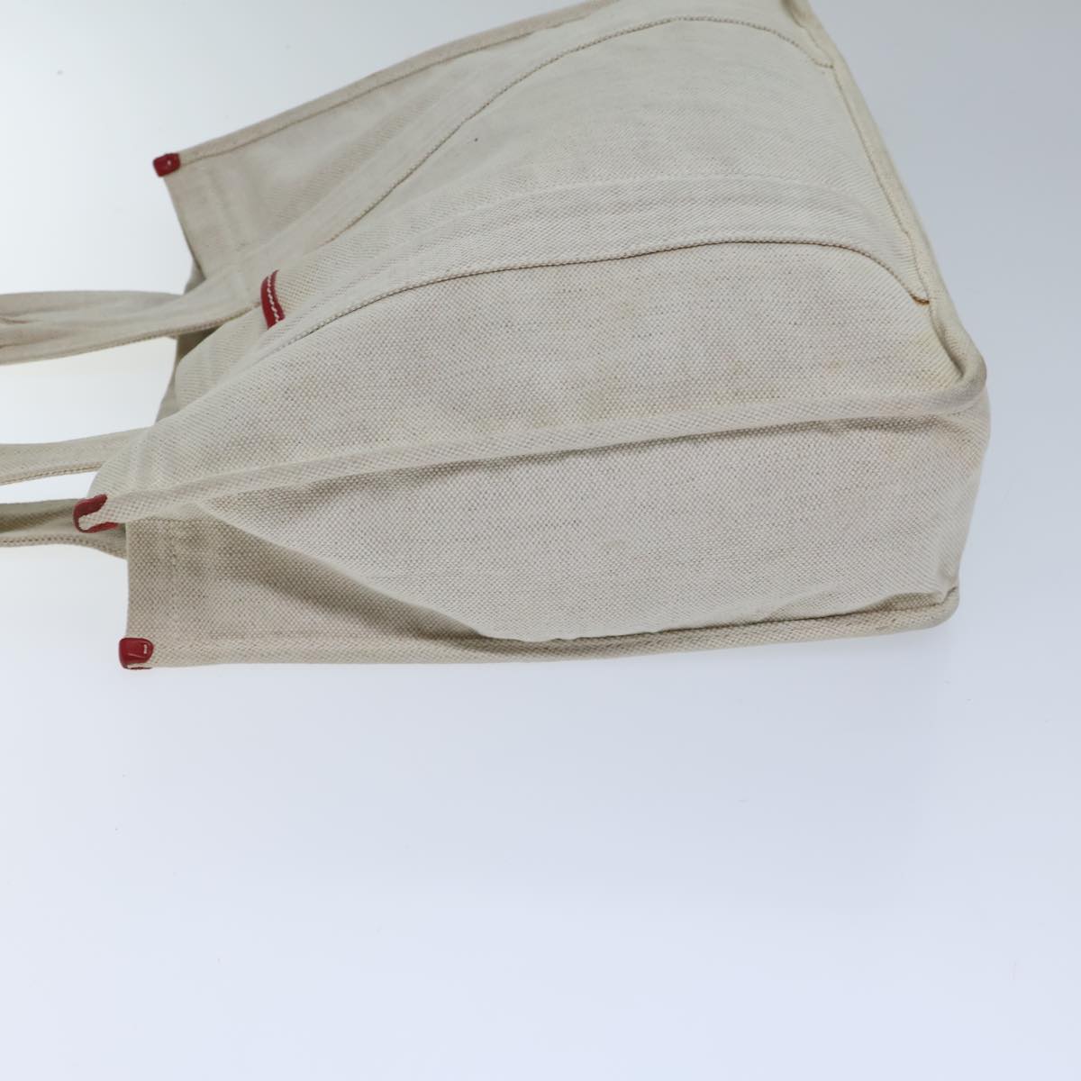 PRADA Tote Bag Canvas Beige ac2974