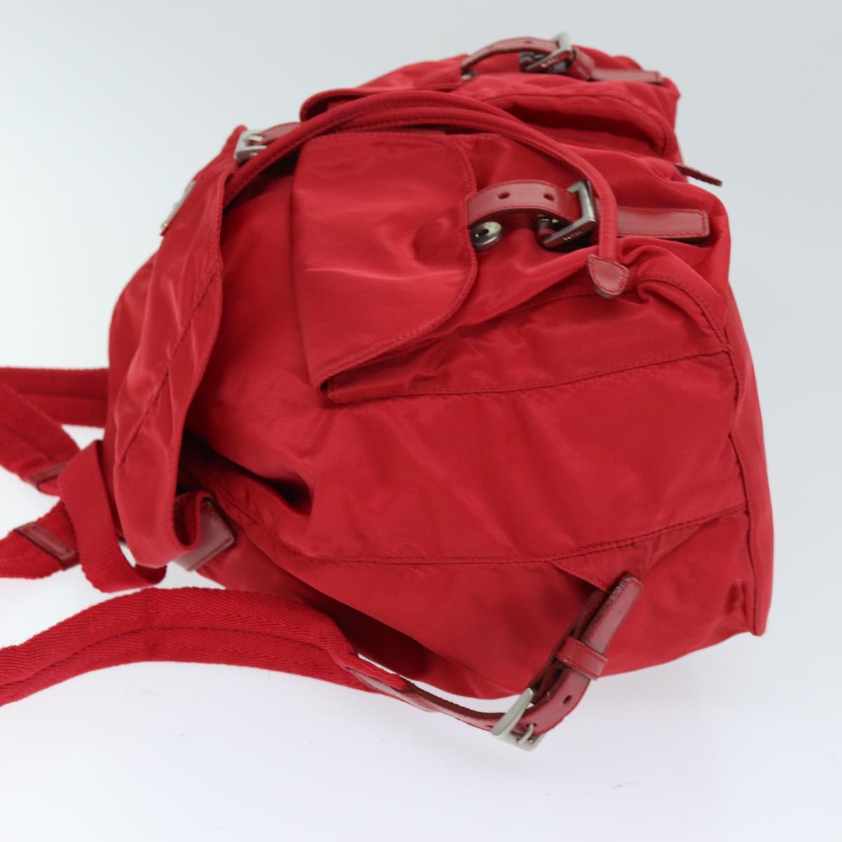 PRADA Backpack Nylon Red ac2983