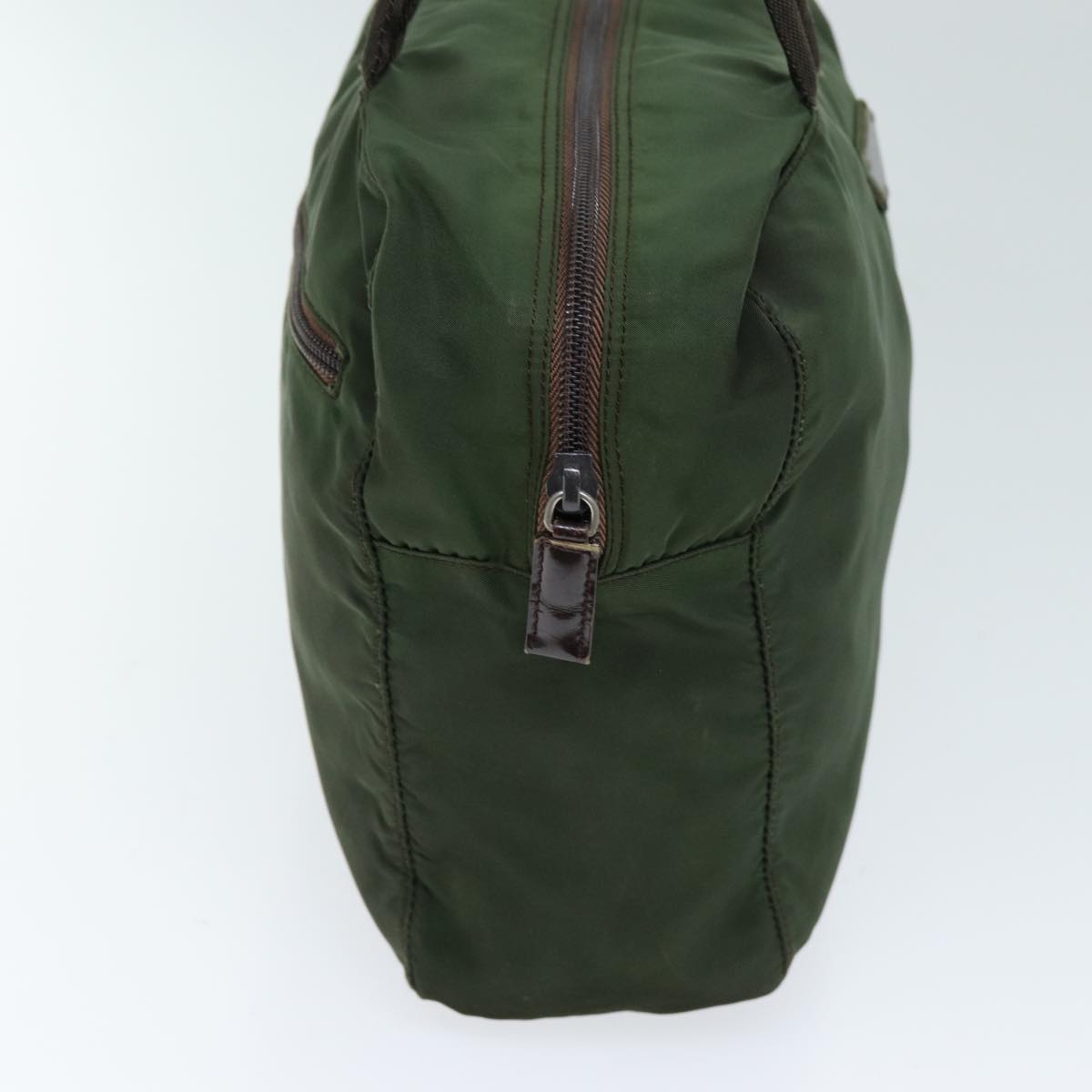 PRADA Hand Bag Nylon Khaki ac2986