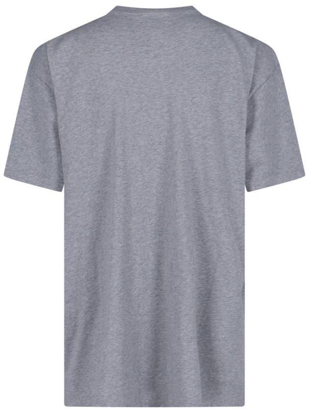 Balenciaga Logo Print Short Sleeve T-Shirt Grey