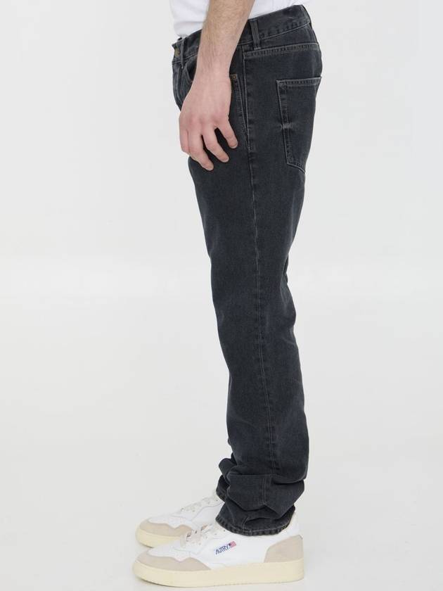 Saint Laurent Classic Slim Cut Cotton Straight Jeans Black