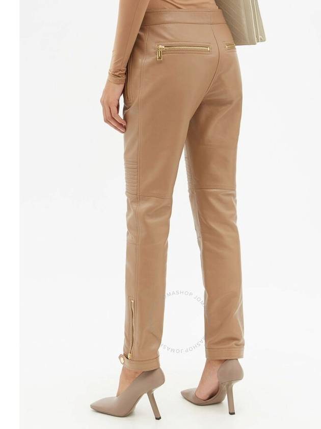 Burberry Burberry Camel Christy Leather Skinny Trousers Brand Size 6 US Size 4