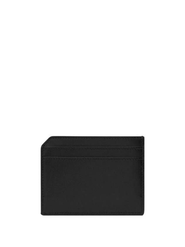 Saint Laurent Paris Open Smooth Leather Card Wallet Black