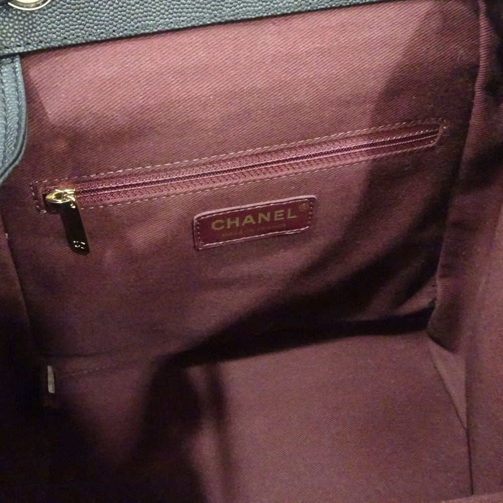 Chanel Affinity Matrasse Backpack A93748 Greyhound Ss Caviar Skins Black G Gold Rucksack