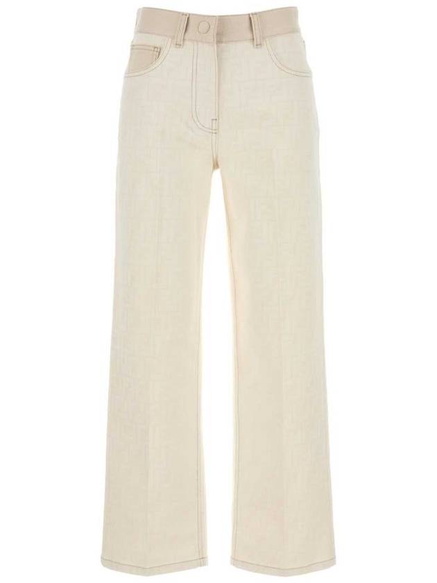 Fendi FF Long Jeans White