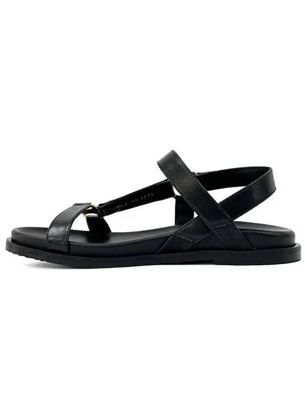 CELINE Maud Calfskin Triomphe Sandals Black