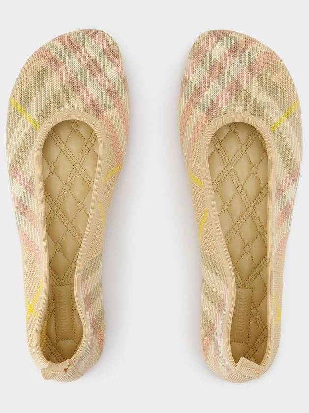 Burberry Knit Baby 05 Check Ballerinas - Burberry - Nylon - Pink