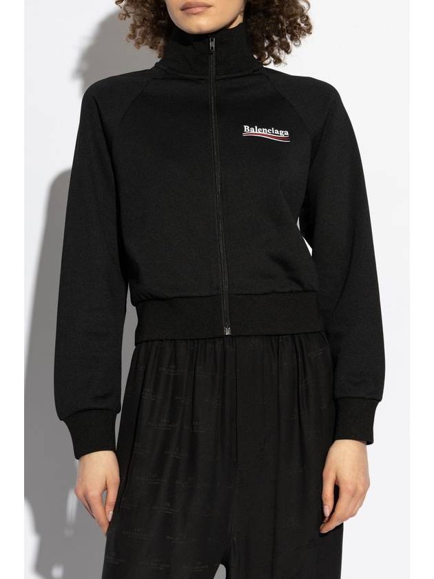 Balenciaga Balenciaga Sweatshirt With Stand-up Collar, Women's, Black