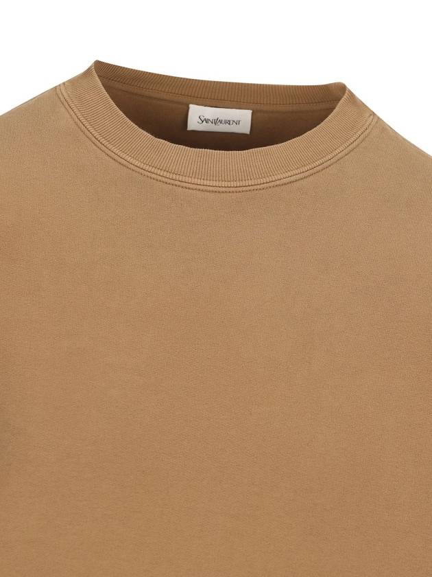 Saint Laurent Crew Neck Sweatshirt Dark Beige