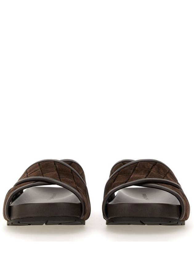 Bottega Veneta Tarik Suede Sandals Fondant