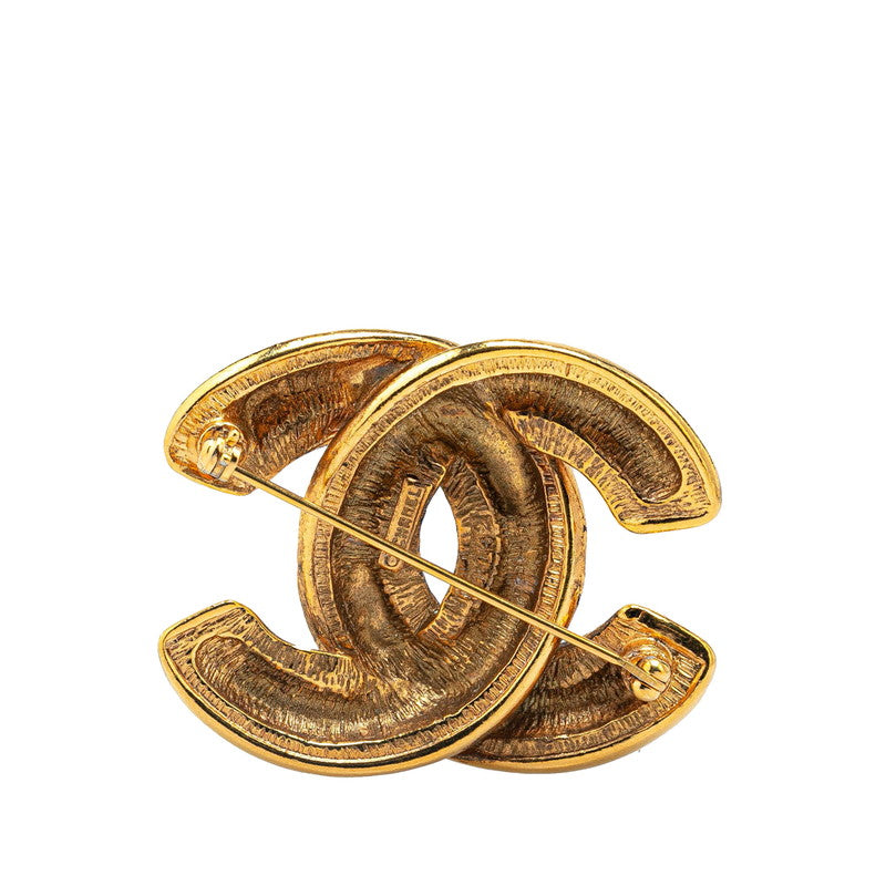 Chanel Coco Mark Matelasse Brooch Gold