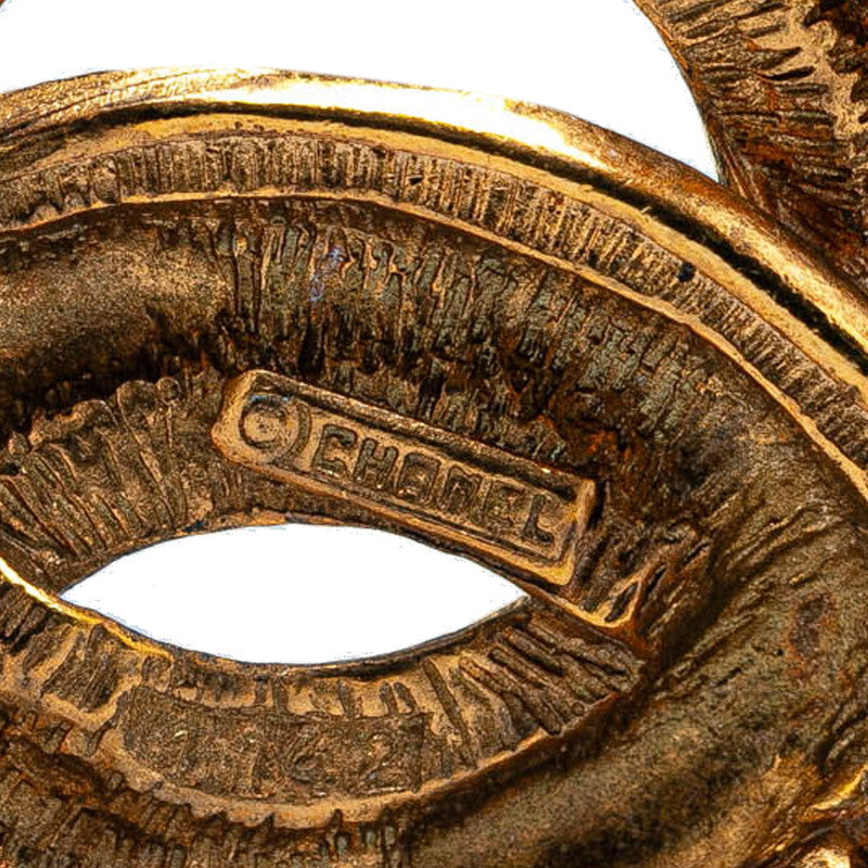Chanel Coco Mark Matelasse Brooch Gold
