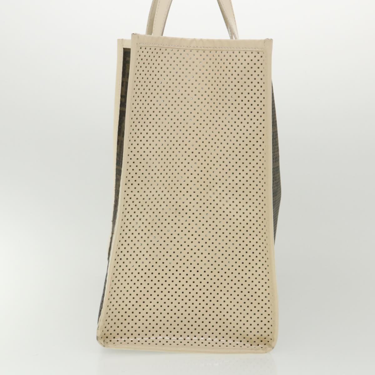 FENDI Zucca Canvas punching Tote Bag Brown am3208