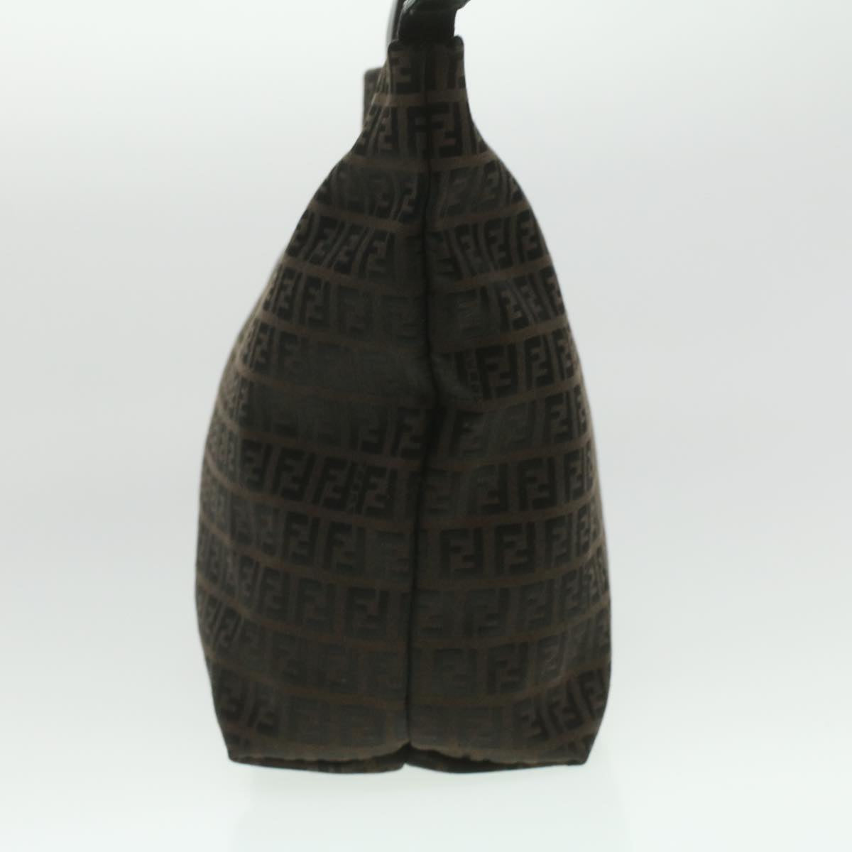 FENDI Zucchino Canvas Tote Bag Dark Brown am3762