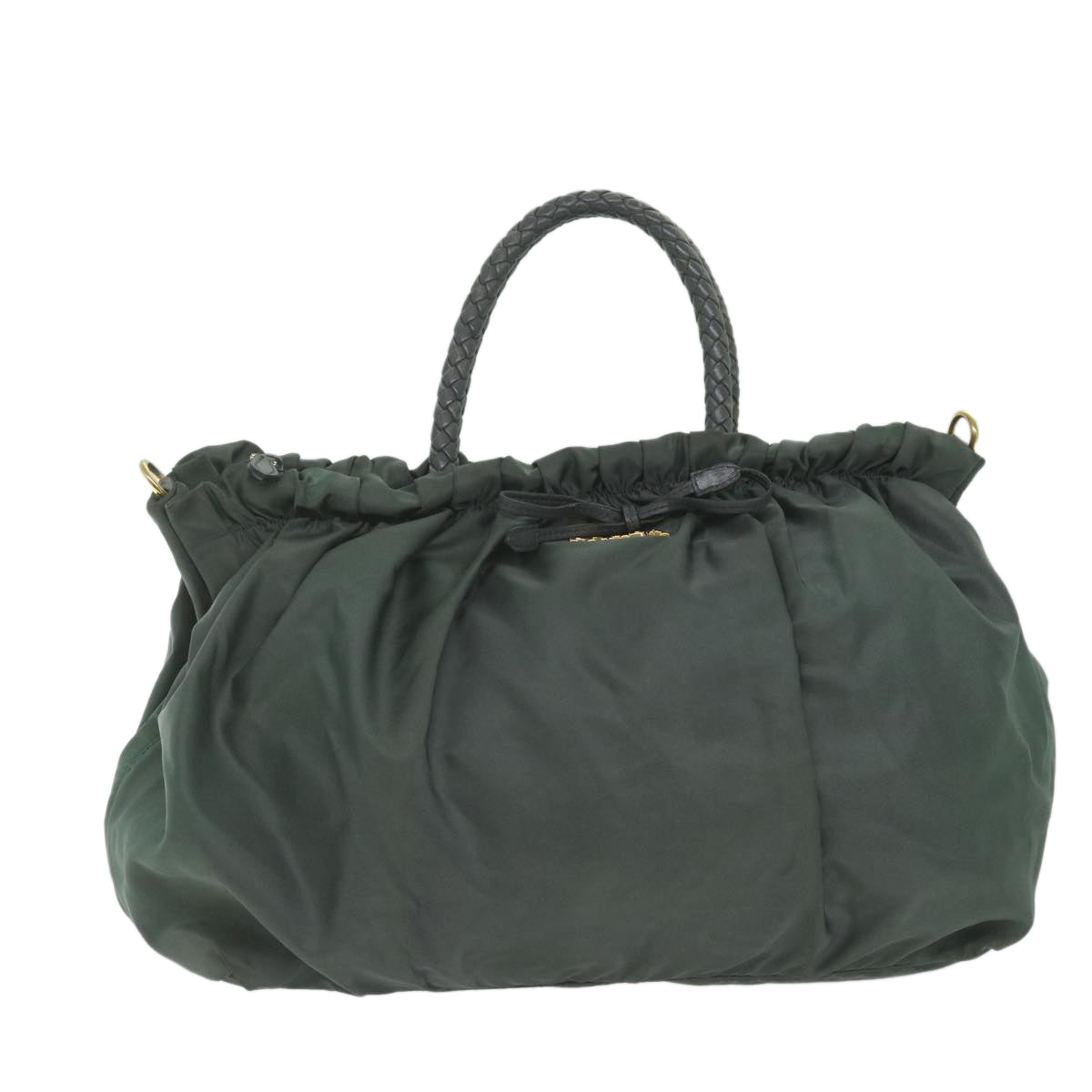 PRADA Hand Bag Nylon 2way Khaki am5403