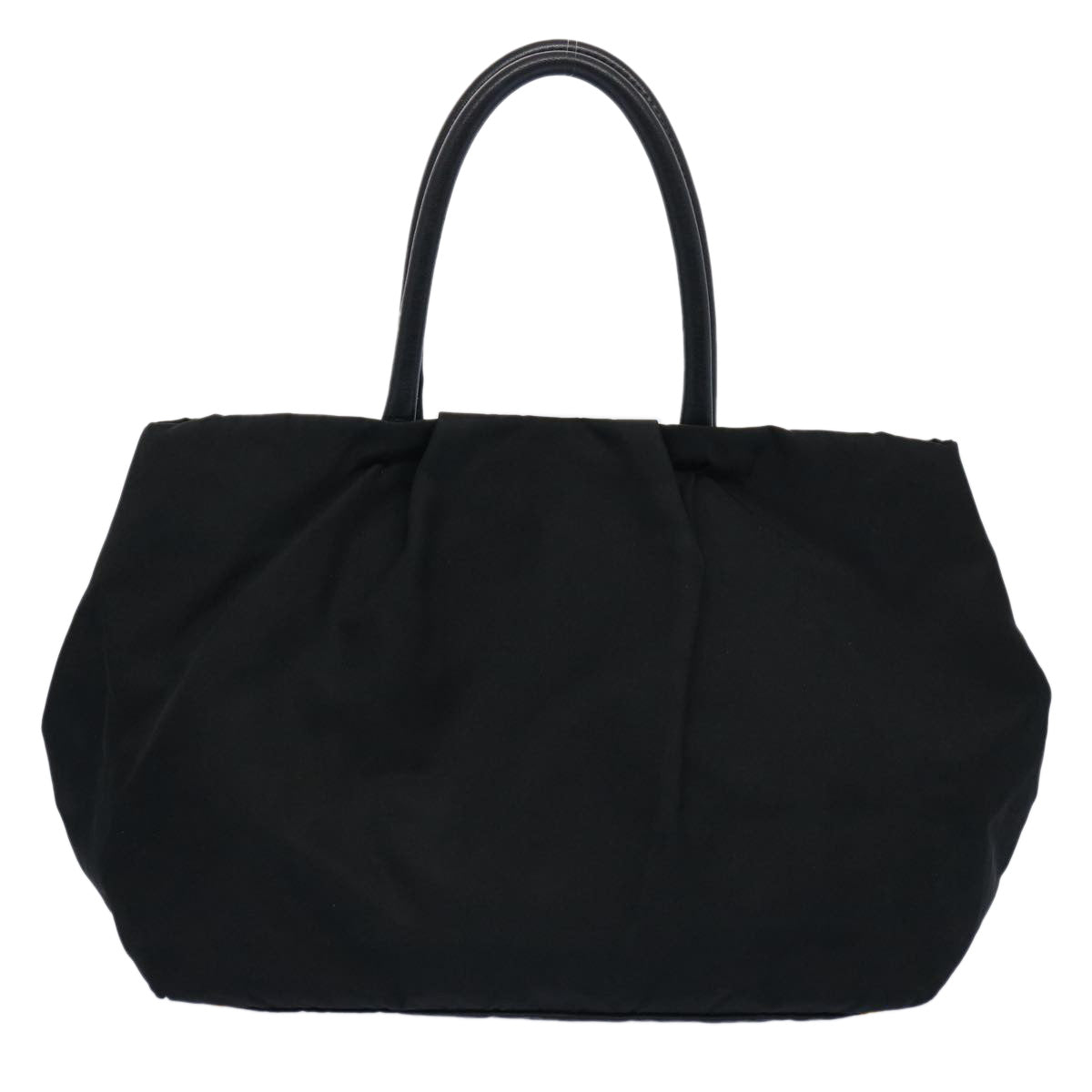 PRADA ribbon Hand Bag Nylon Black am5448