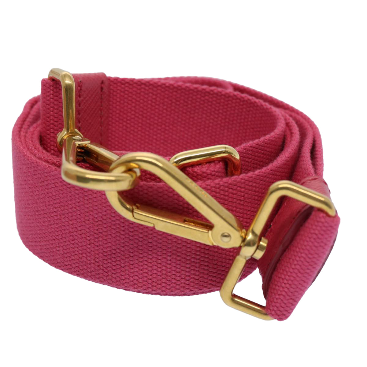 PRADA Adjustable Shoulder Strap Canvas 24.4""-43.7"" Pink am5504