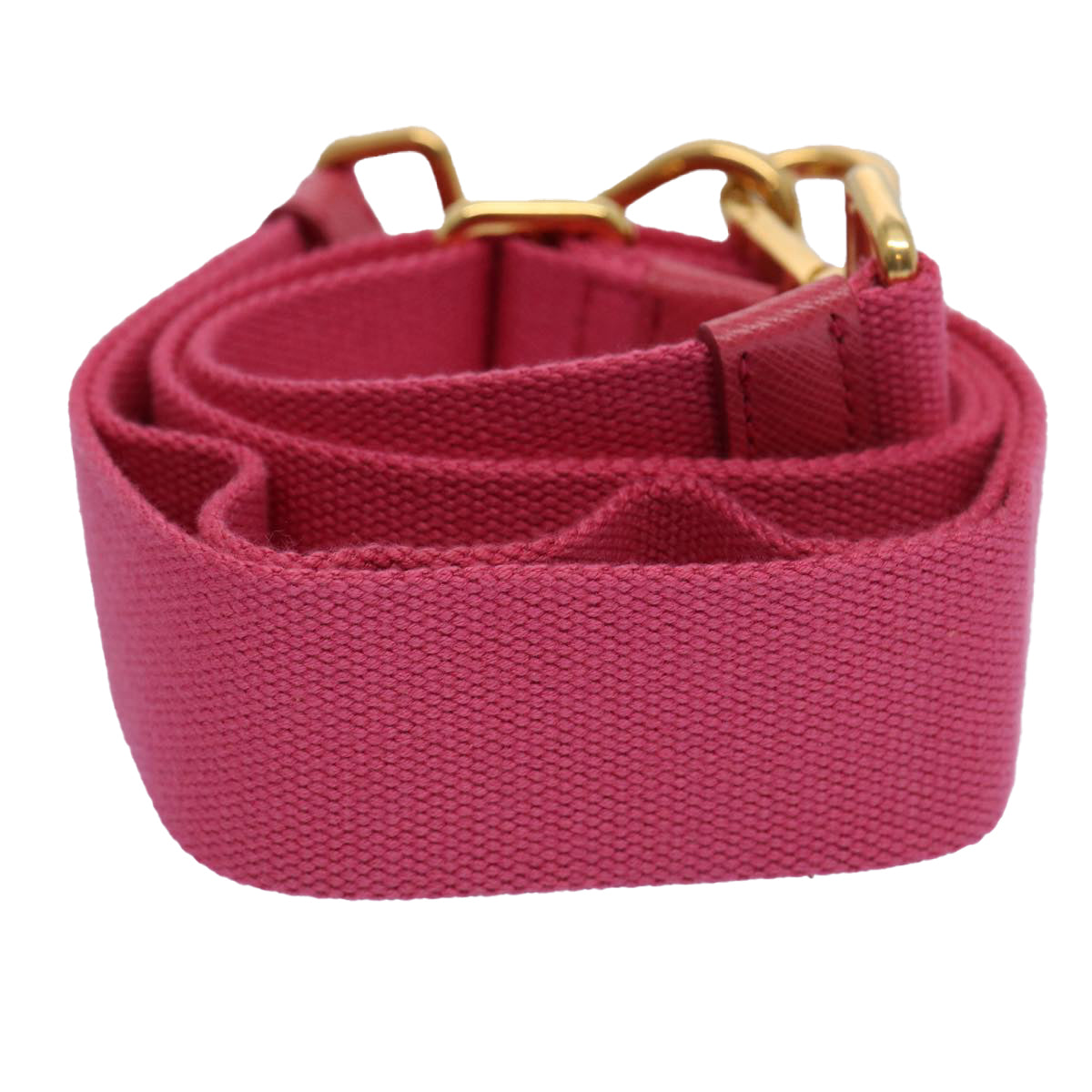 PRADA Adjustable Shoulder Strap Canvas 24.4""-43.7"" Pink am5504