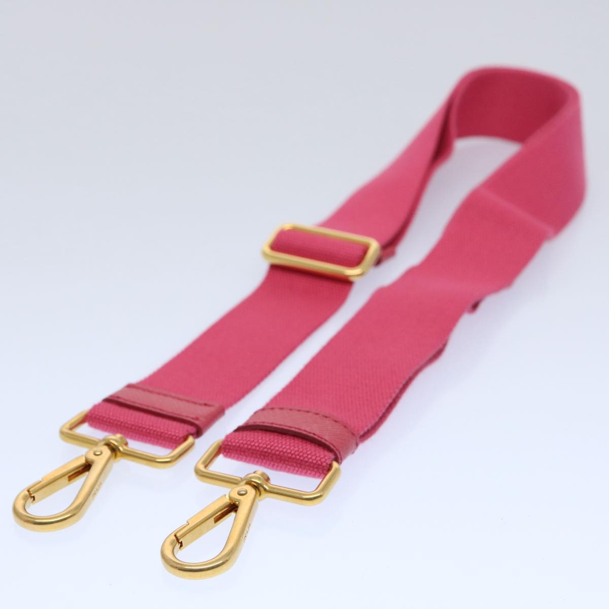 PRADA Adjustable Shoulder Strap Canvas 24.4""-43.7"" Pink am5504