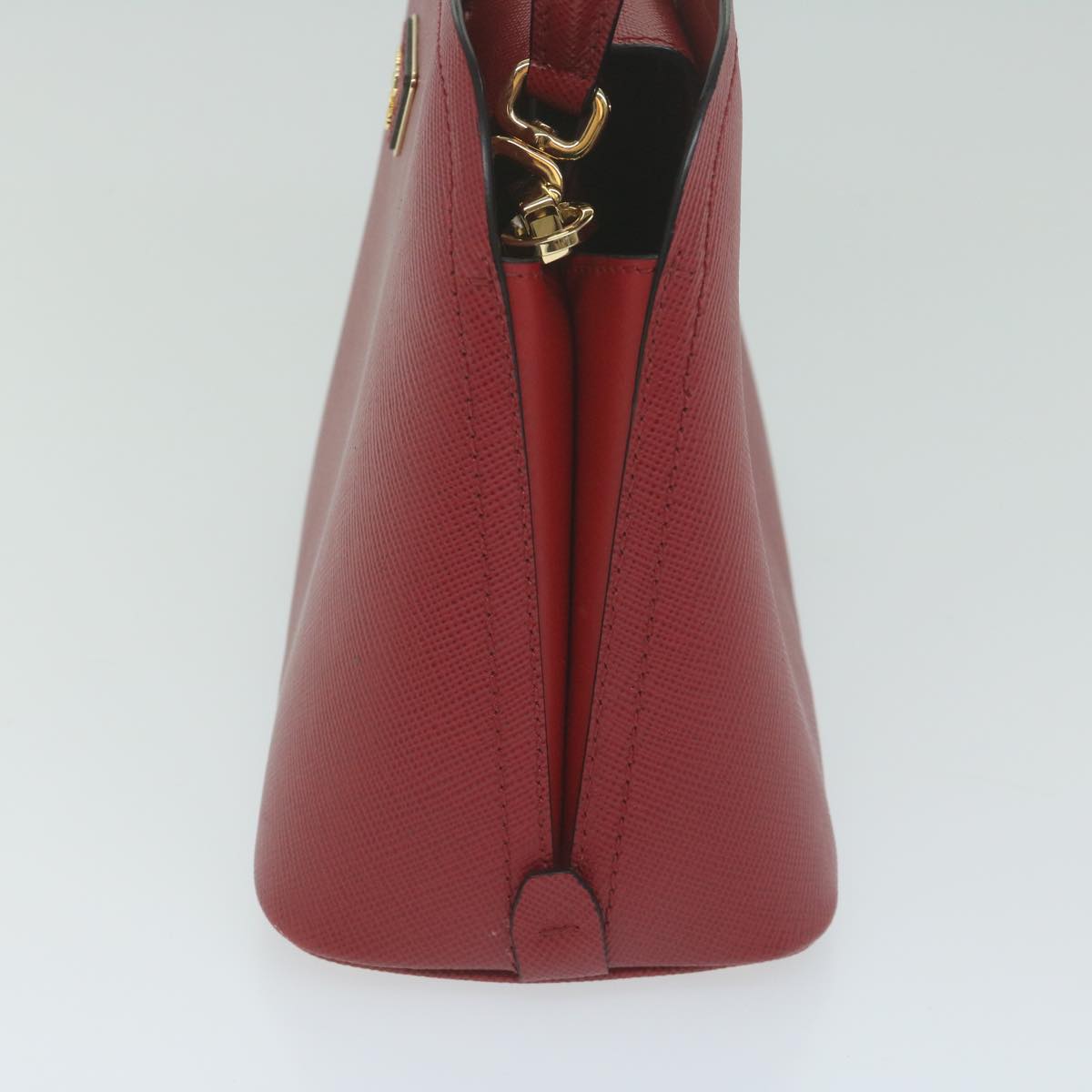 PRADA Matinee Small Hand Bag Safiano leather 2way Red 1BA282 am5519A