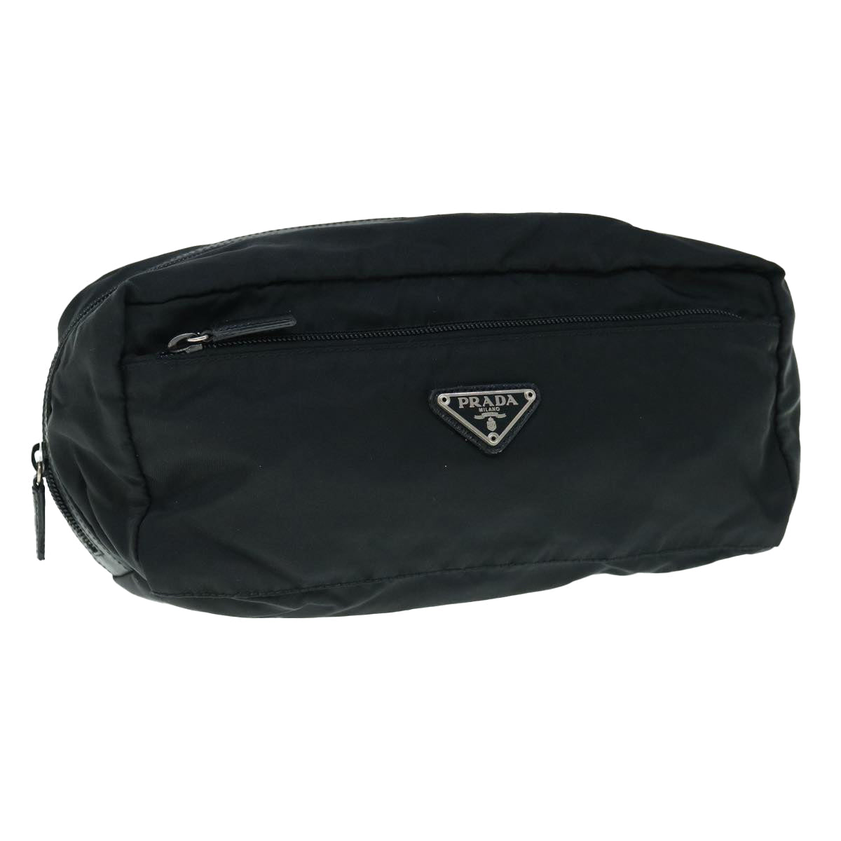 PRADA Clutch Bag Nylon Black am5577