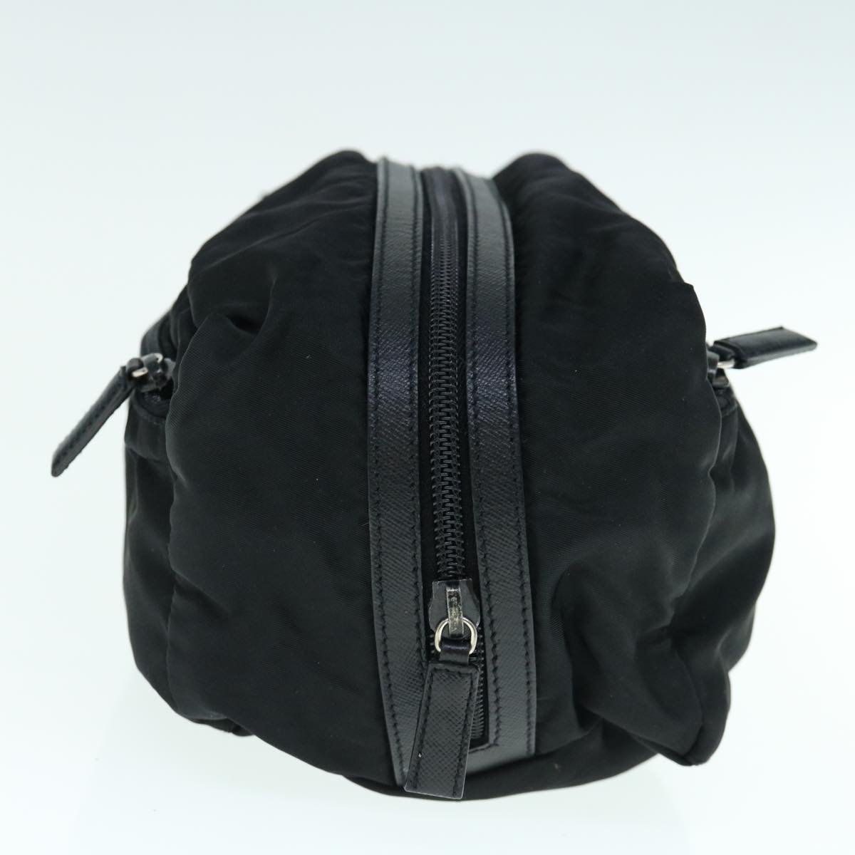 PRADA Clutch Bag Nylon Black am5577