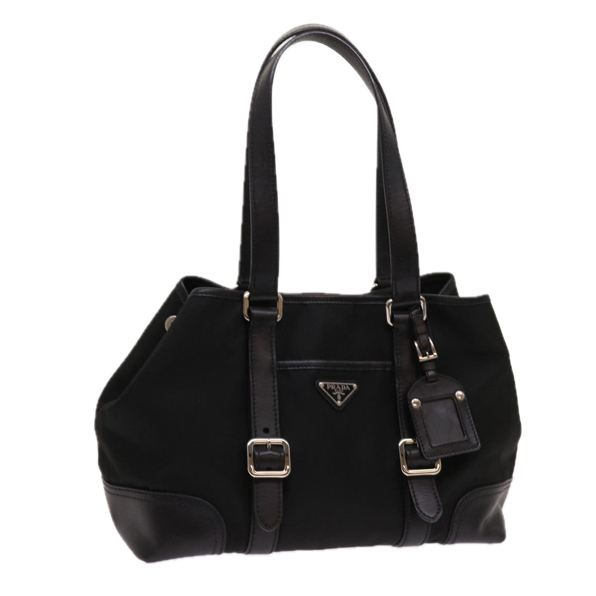 PRADA Tote Bag Nylon Black am5619