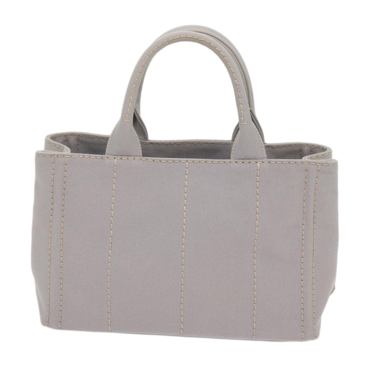 PRADA Canapa PM Hand Bag Canvas 2way Gray am5703