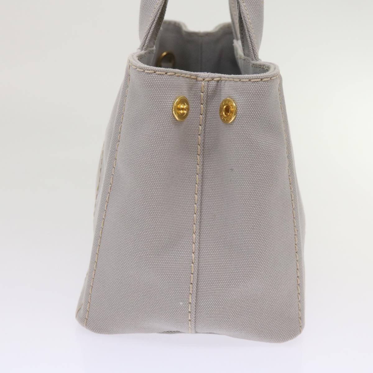 PRADA Canapa PM Hand Bag Canvas 2way Gray am5703