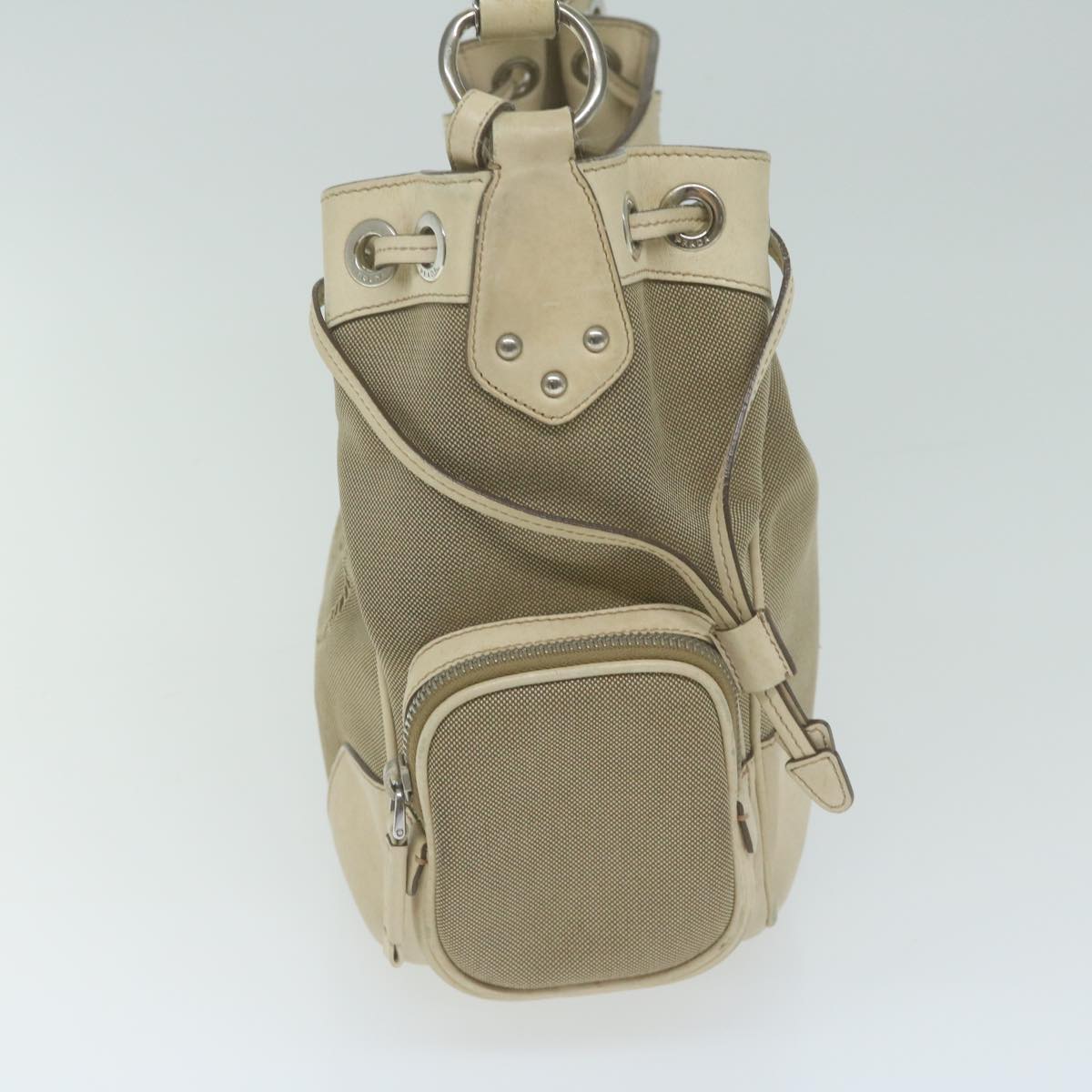 PRADA Shoulder Bag Canvas Beige am5742