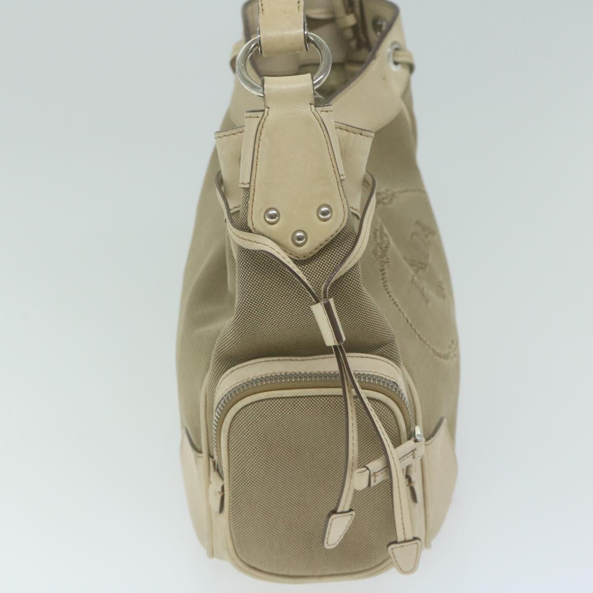PRADA Shoulder Bag Canvas Beige am5742