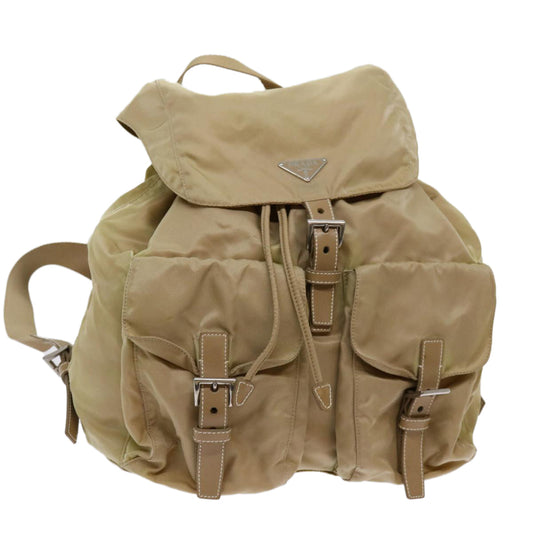 PRADA Backpack Nylon Beige  am5991