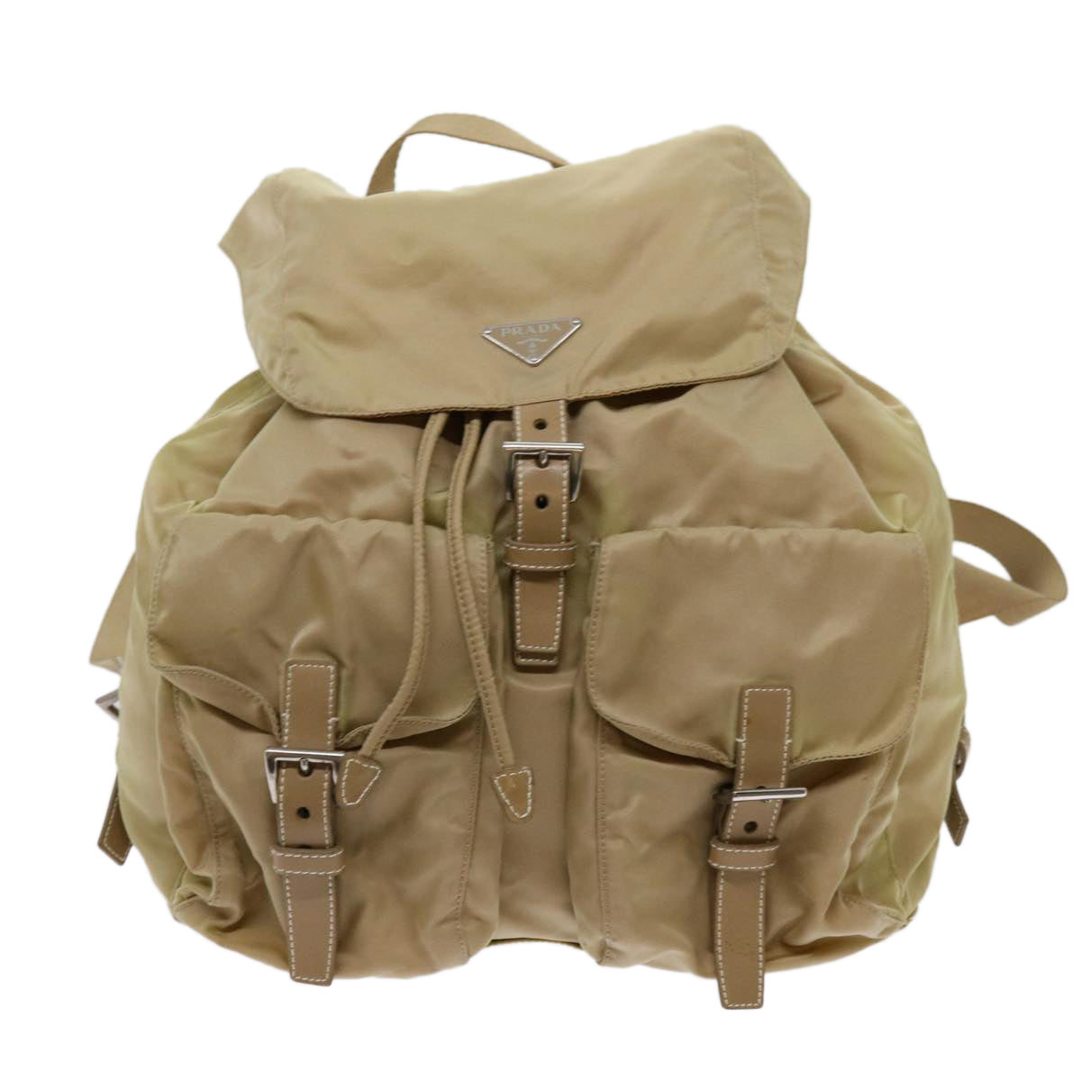 PRADA Backpack Nylon Beige  am5991