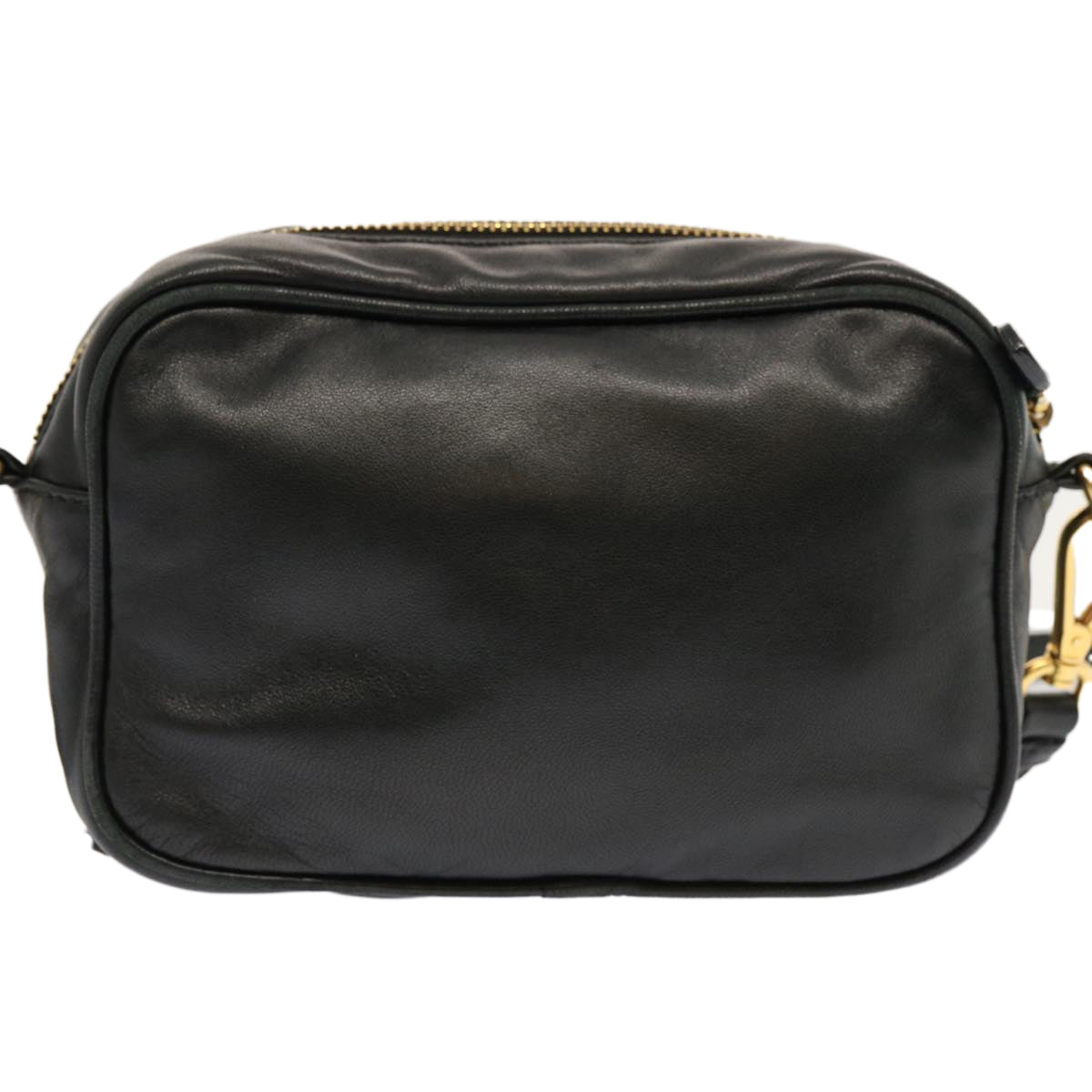 PRADA Ribbon Shoulder Bag Leather Pink Black am6034