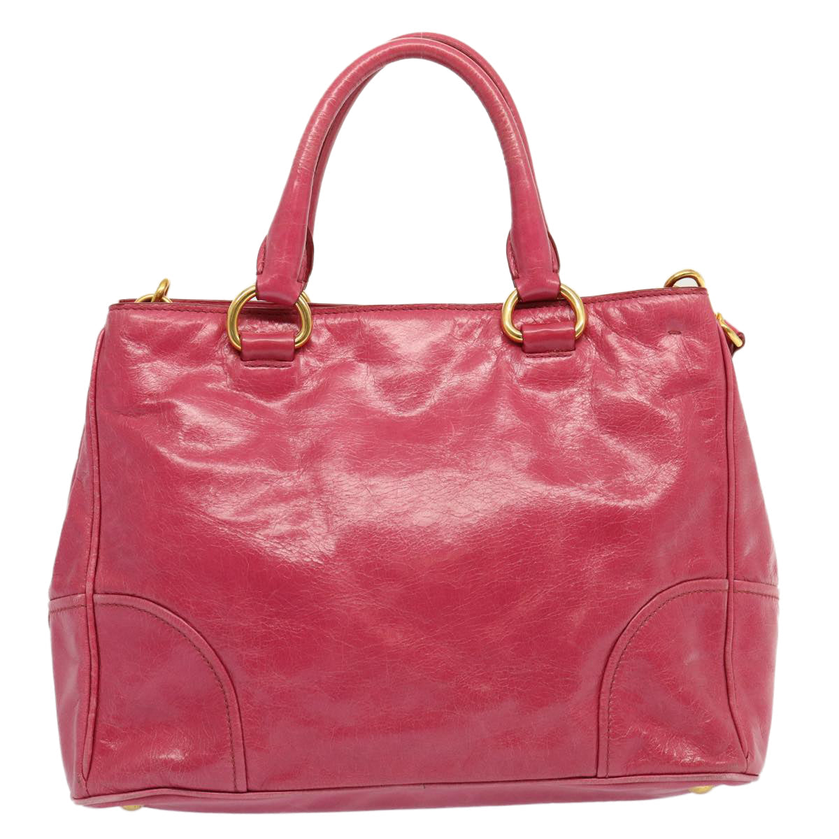 PRADA Hand Bag Leather 2way Pink am6057