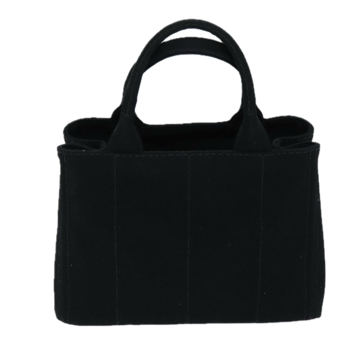 PRADA Canapa PM Hand Bag Canvas 2way Black am6096A