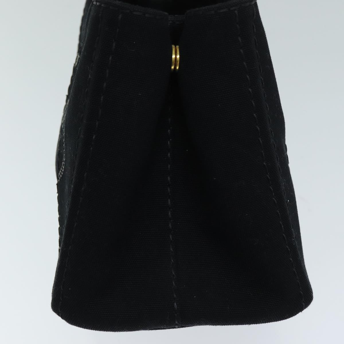 PRADA Canapa PM Hand Bag Canvas 2way Black am6096A