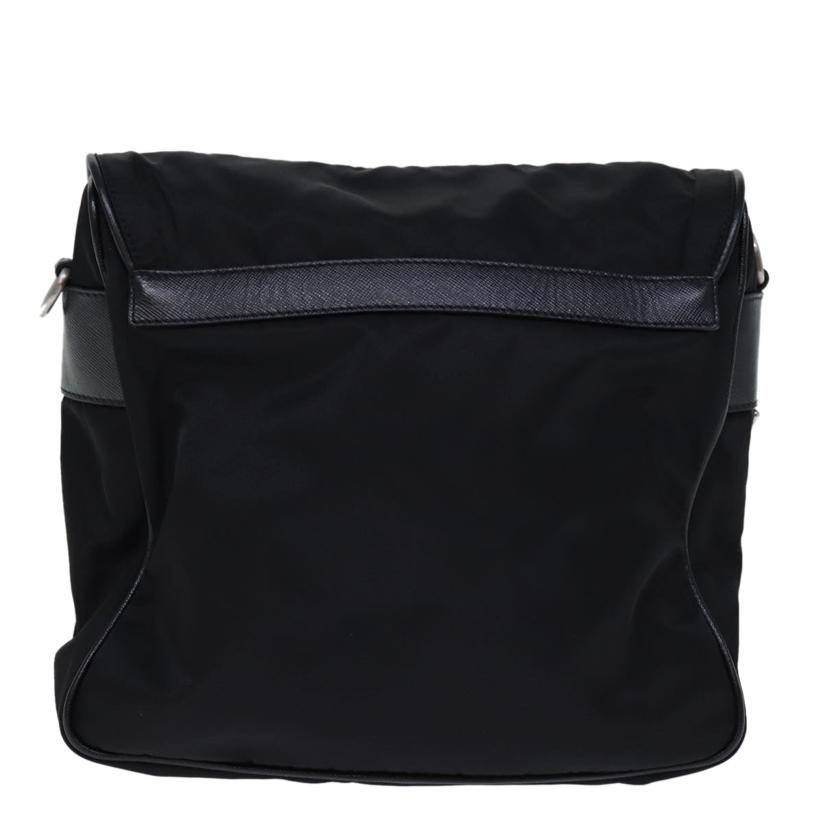 PRADA Shoulder Bag Nylon Leather Black am6182