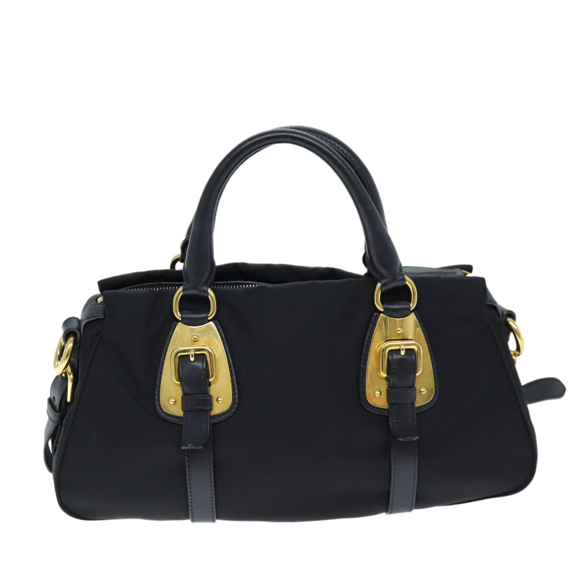 PRADA Hand Bag Nylon 2way Black am6252