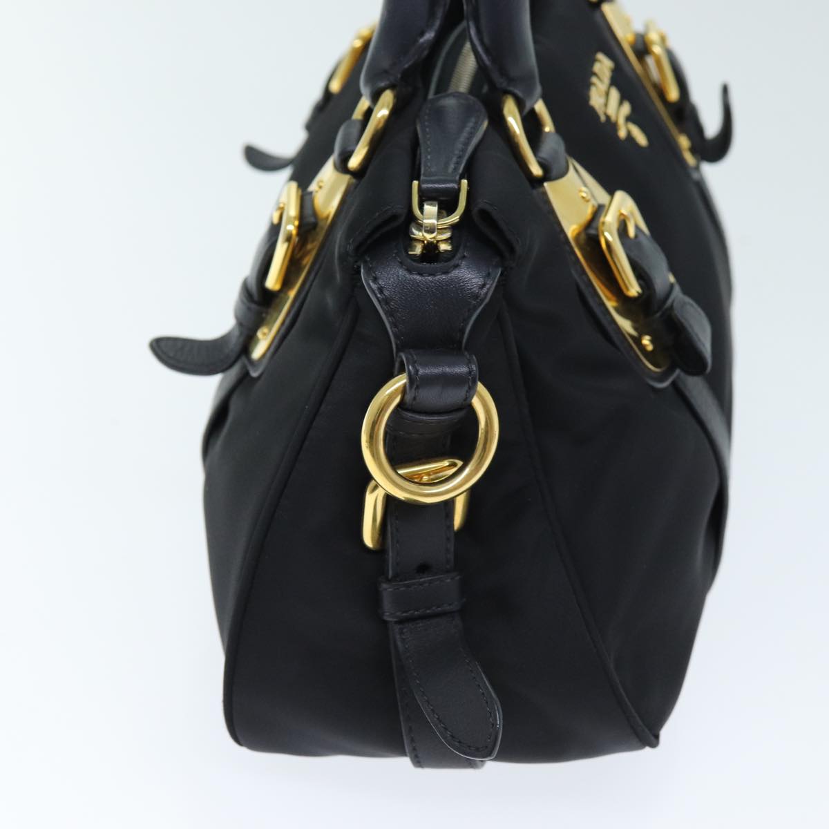 PRADA Hand Bag Nylon 2way Black am6252