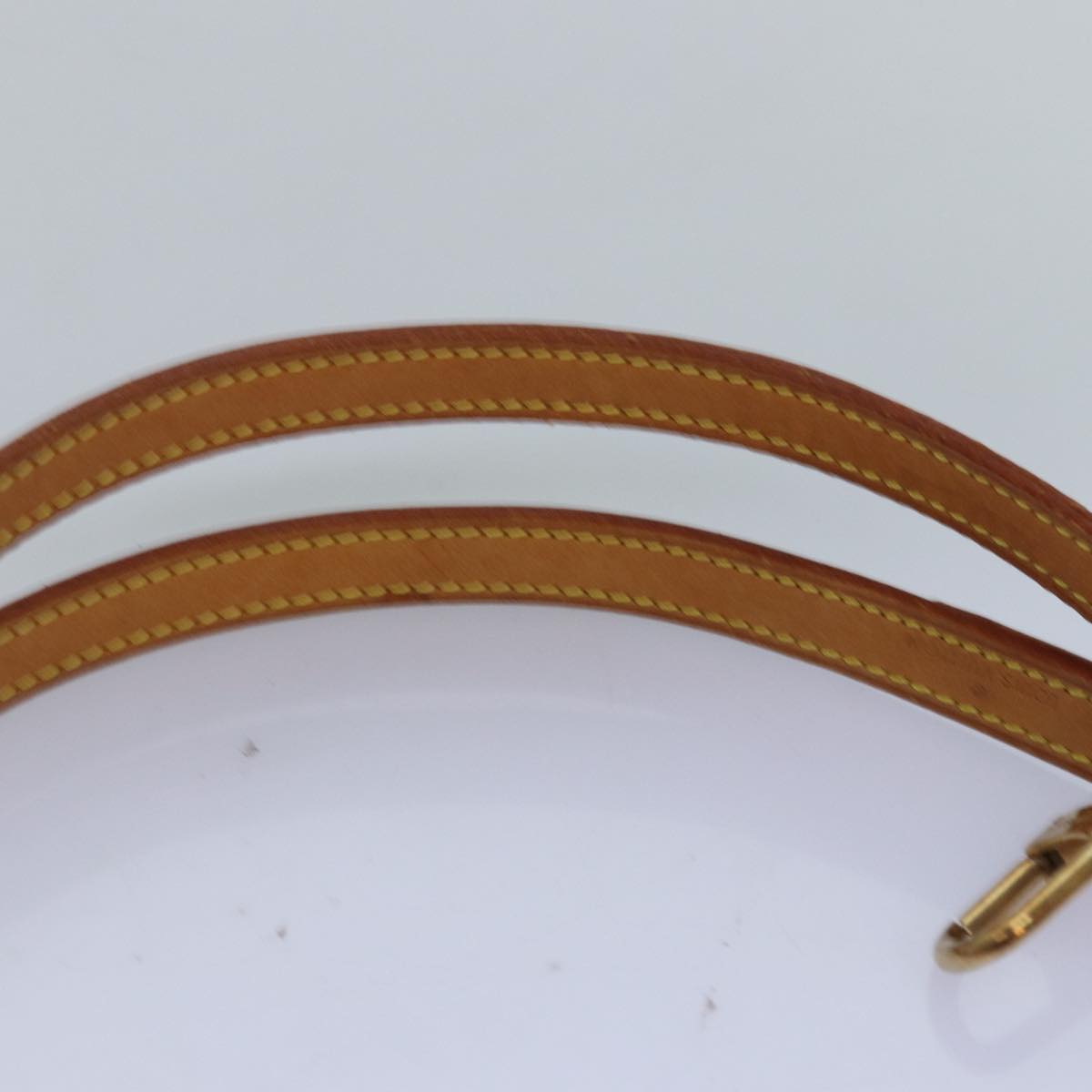 LOUIS VUITTON Shoulder Strap Leather 35.8"" Beige LV am6281