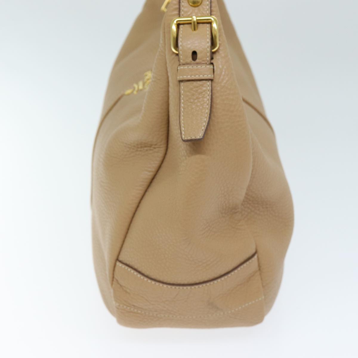 PRADA Shoulder Bag Leather Beige am6292