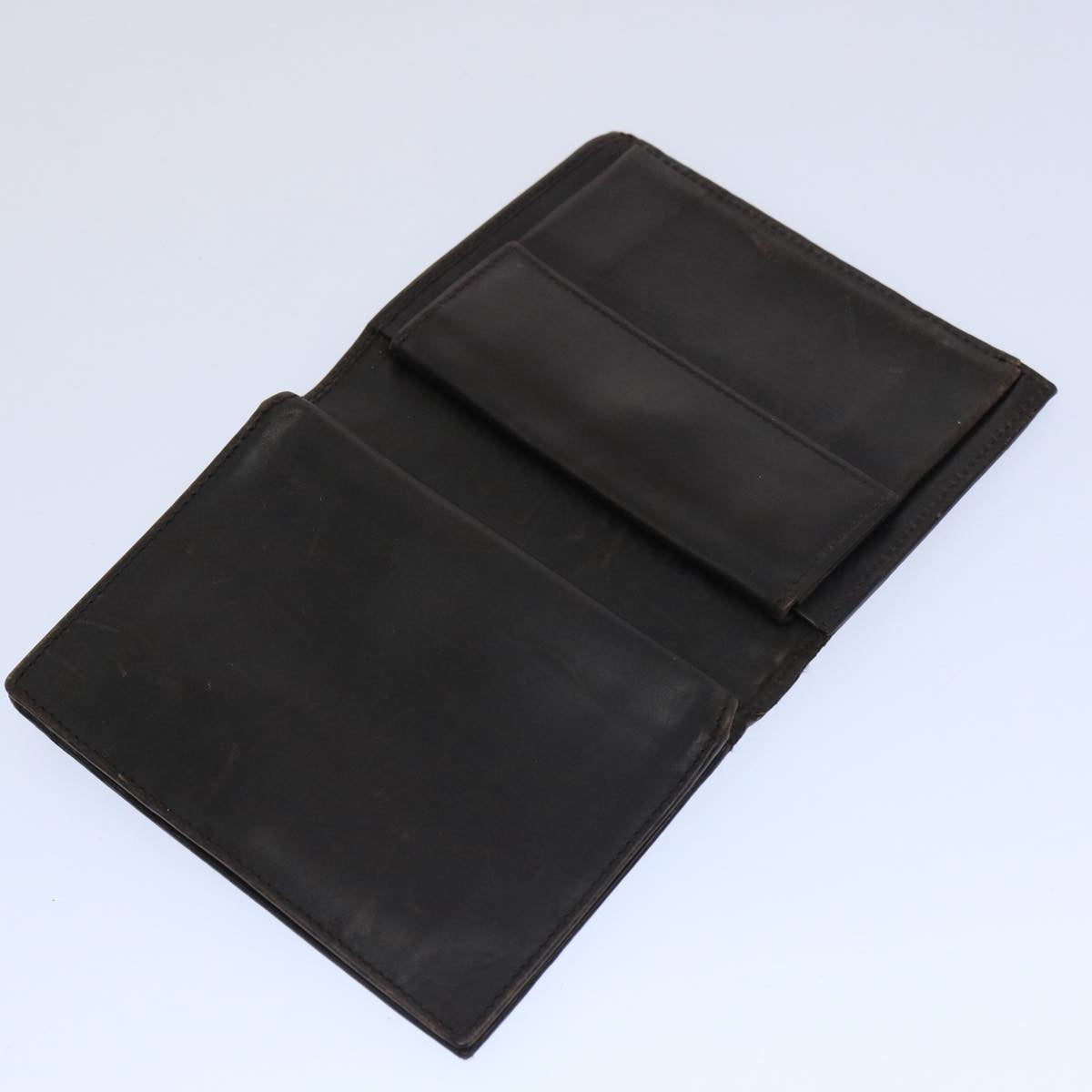 PRADA Wallet Leather Nylon 10set Black Brown ar10912