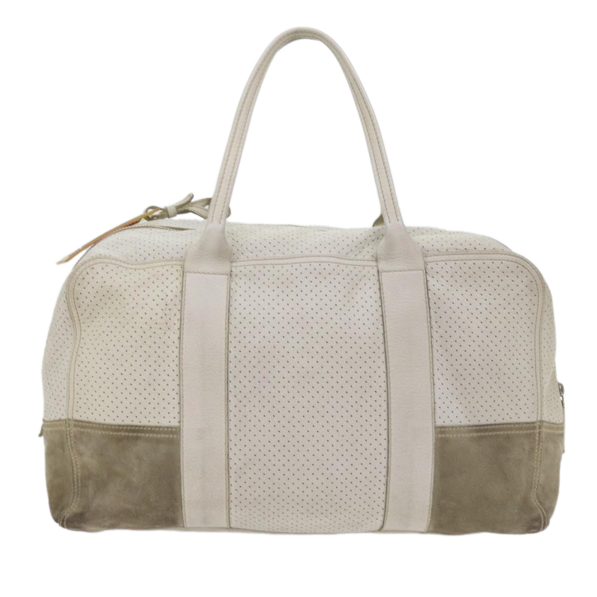PRADA Sports Boston Bag Leather White ar10992B