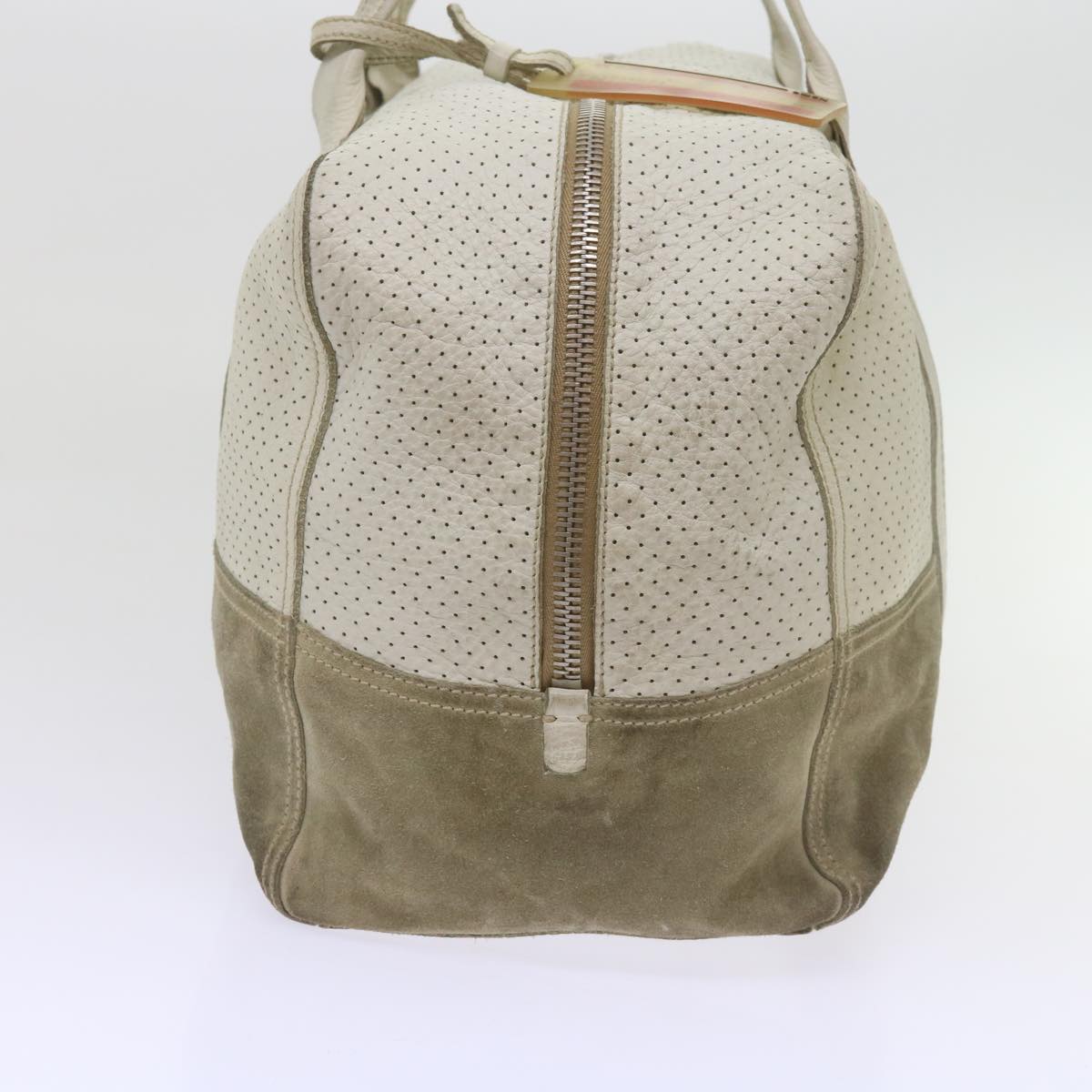 PRADA Sports Boston Bag Leather White ar10992B