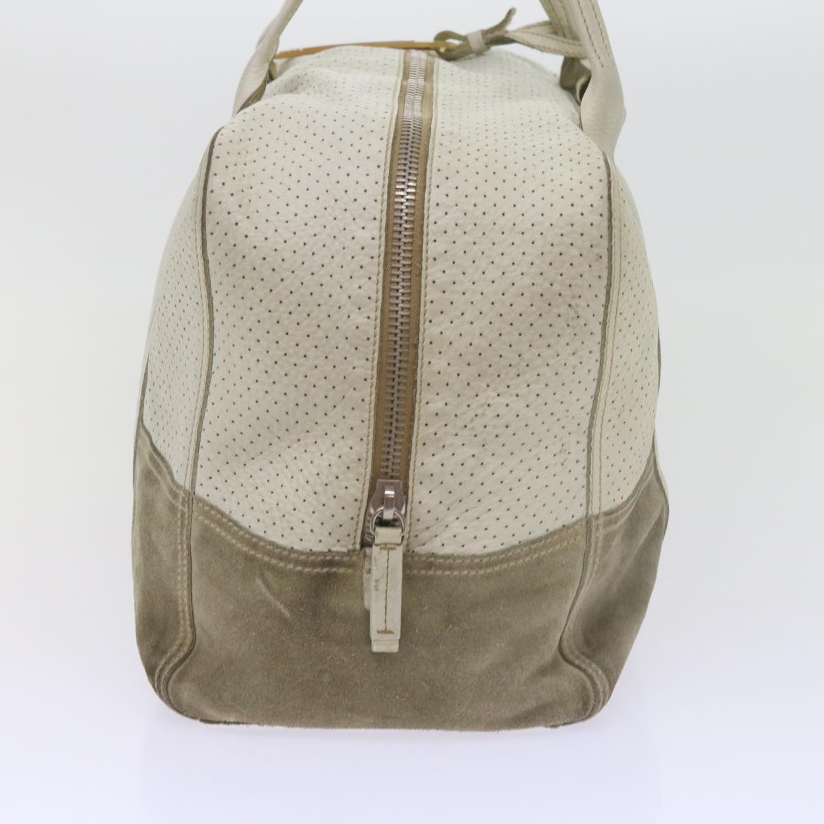 PRADA Sports Boston Bag Leather White ar10992B
