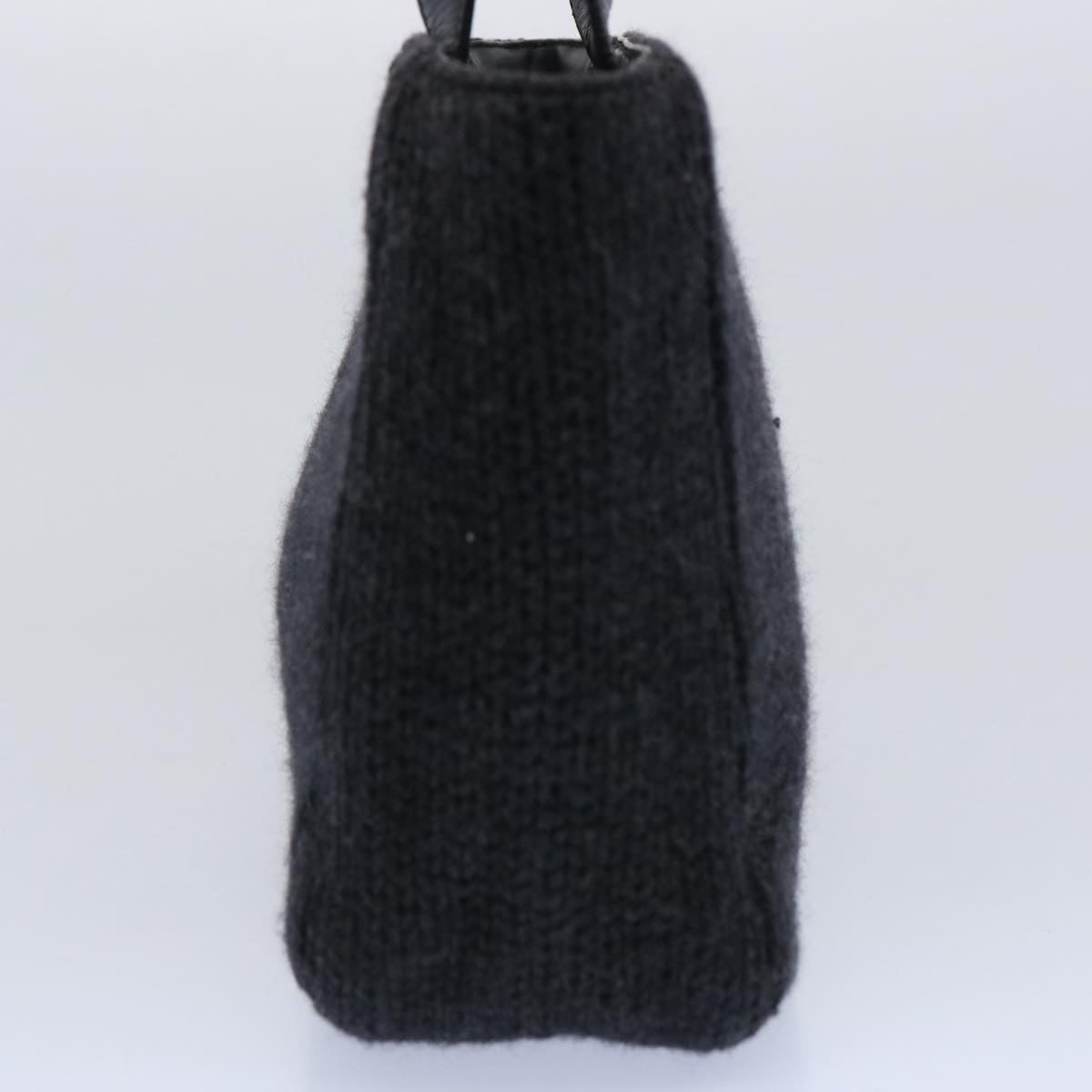 PRADA Hand Bag Wool Black ar11114