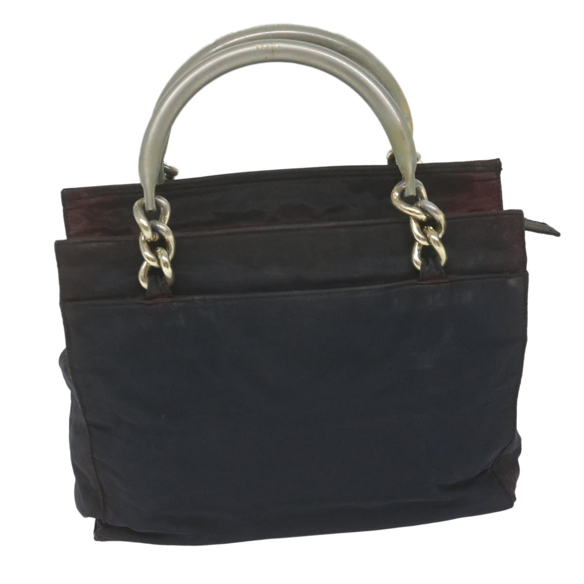 PRADA Hand Bag Nylon Navy ar11168B