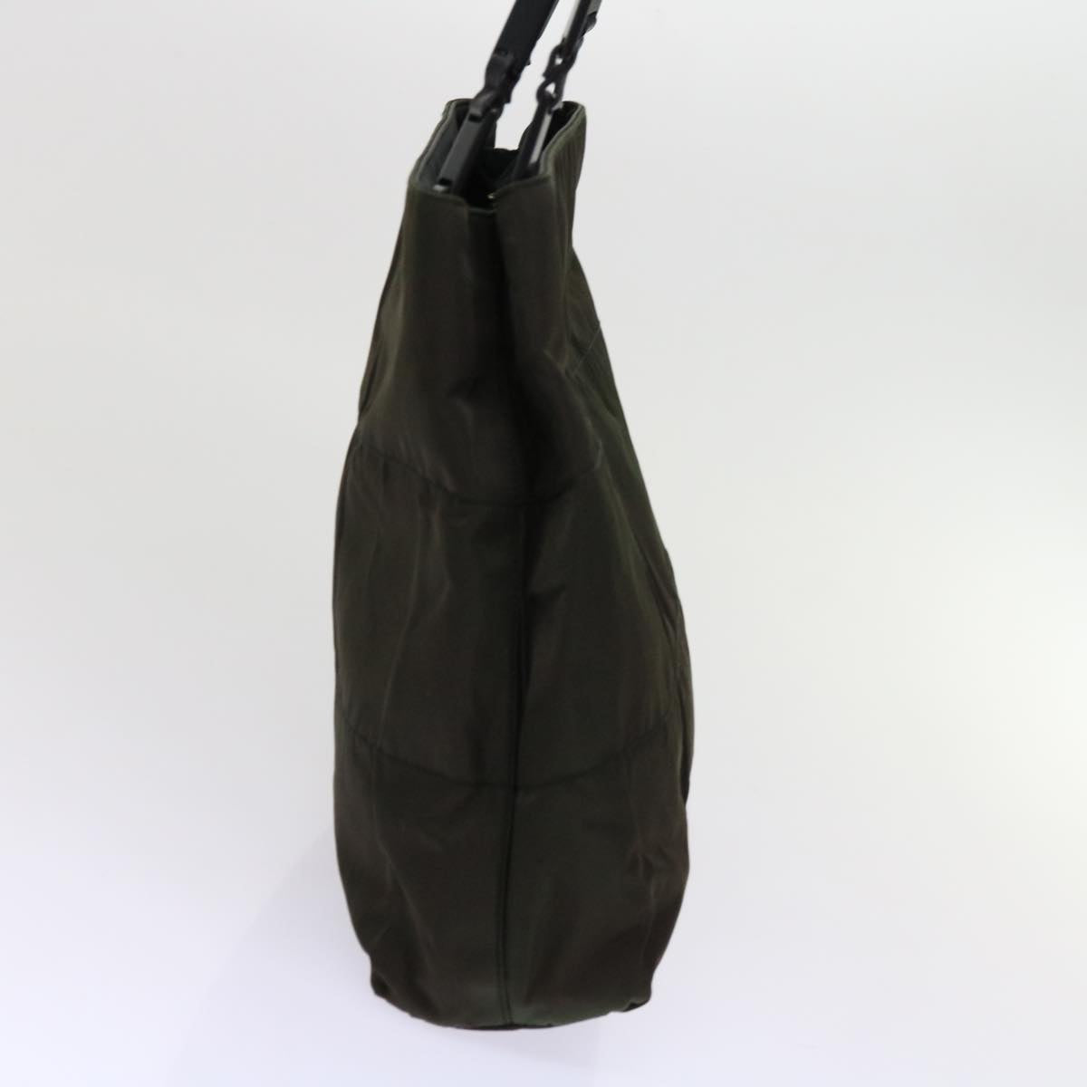 PRADA Quilted Chain Shoulder Bag Nylon Khaki ar11172B